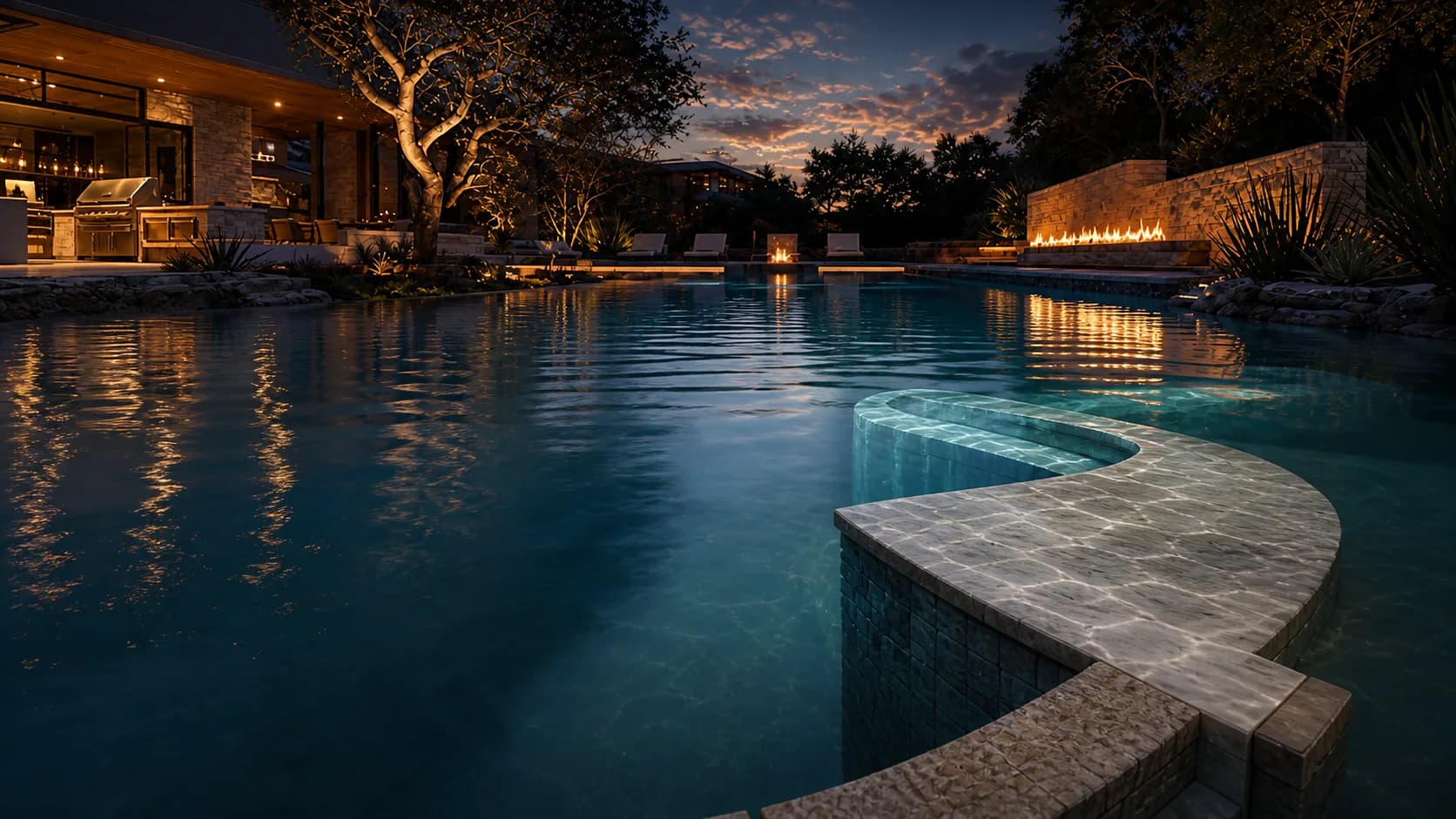 Water zone of the Solace outdoor-living concept