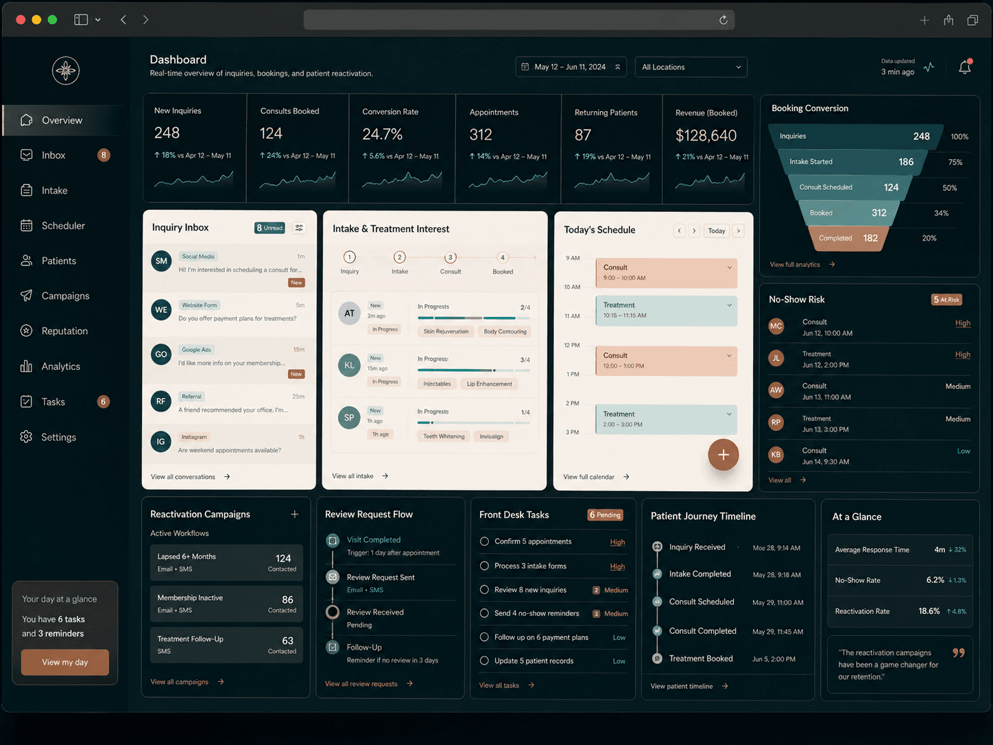 Clinic Patient Intake & Scheduler Portal UI Mockup